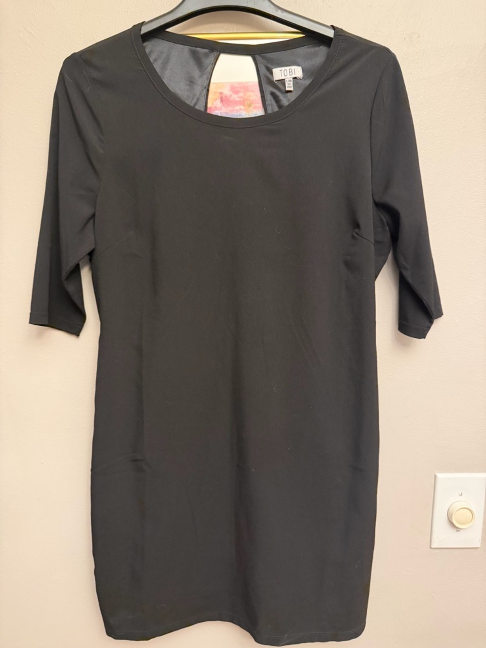 Tobi Black Scoop Neck Dress